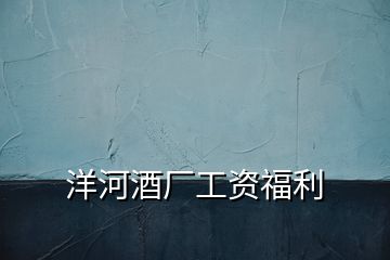 洋河酒廠工資福利