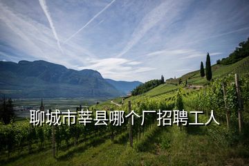 聊城市莘縣哪個(gè)廠招聘工人