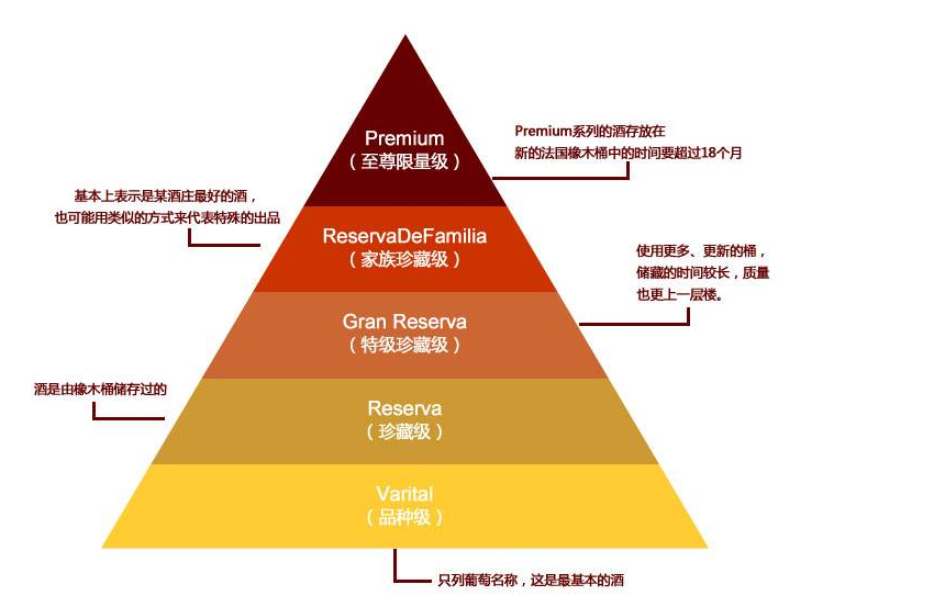 智利葡萄酒5個等級劃分，看看你喝的是哪一級