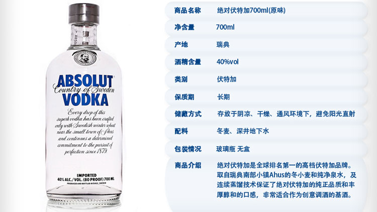 絕對伏特加多少度，喝多了怎么辦